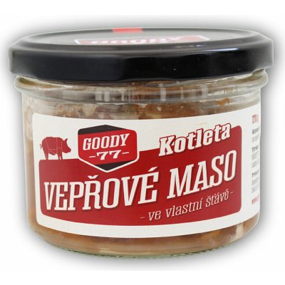 Goody 77 KOTLETA Vepřové maso ve vlastní šťávě 170 g – Hledejceny.cz