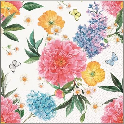 Anděl Třívrstvé papírové ubrousky 33 x 33 cm barevné květy – Hledejceny.cz
