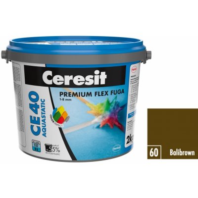 Spárovací hmota flexibilní Ceresit CE 40 Aquastatic balibrown 2 kg /2735384/ – Sleviste.cz
