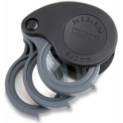 Carson TriView Kapesní lupa 3x; 5,5x;8,5x – Hledejceny.cz