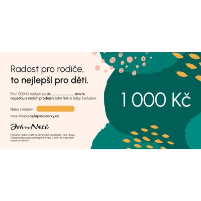 JOHN NELL poukázka v hodnotě 1 000 Kč – Sleviste.cz
