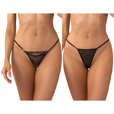 Obsessive 2 PACK sexy tanga Clara Černá – Zboží Dáma