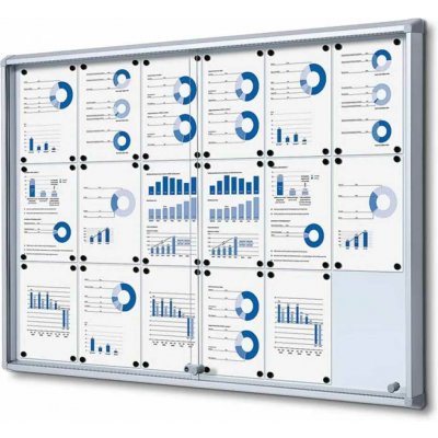 A-Z Reklama CZ Informační Vitrína s posuvnými dvířky s protipožární certifikací, SCSL18xA4 - pro 18 x A4 – Zboží Živě
