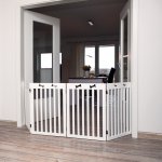 Trixie Dveřní zábrana branka bílá 4 díly 60-160 x 75 cm – Zboží Dáma
