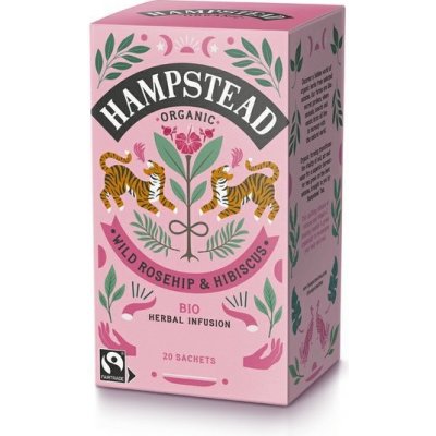 Hampstead Bylinný čaj šípkový čaj s ibiškem bio 20 x 1,5 g