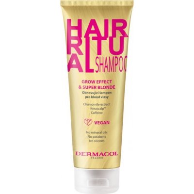 Dermacol Hair Ritual Grow Effect & Super Blonde Shampoo 250 ml – Zboží Mobilmania