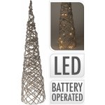 Harasim Dekorativní LED kužel Rafia metalický stříbrný 80 cm – Hledejceny.cz