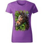 Dámské tričko s koněm č.01 Fialové – Hledejceny.cz