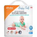 Akuku Jednorázové hygienické podložky Baby Soft 40x60cm 15ks – Zbozi.Blesk.cz