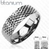 Prsteny Šperky eshop Titanový snubní prsten vzor hadí kůže D14.8