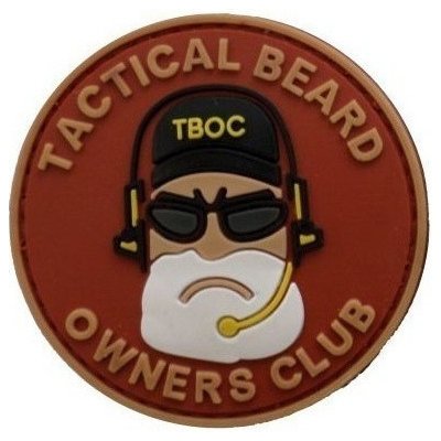 ARMED PATCHES PVC nášivka Tactial Beard Owners Club, červená – Zboží Dáma