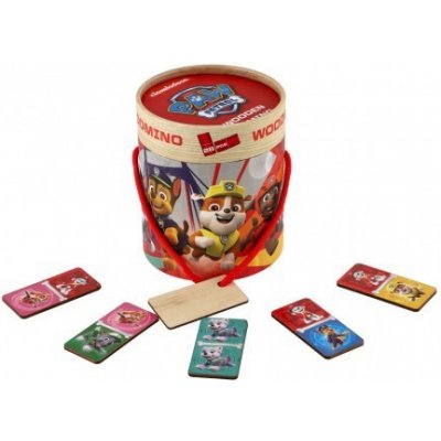 Teddies Domino dřevěné Paw patrol/Tlapková patrola v papírovém tubusu 11x13cm 28 dílků – Hledejceny.cz