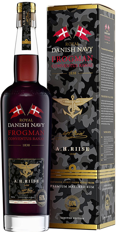 A.H. Riise Royal Danish Navy Frogman Rum 60% 0,7 l (karton)