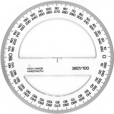 Koh-i-noor Úhloměr 360/100 746278 čirá – HobbyKompas.cz