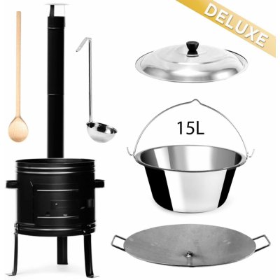 Perfect Home PL-Set-70 DELUXE Kotlíková souprava 15L, 6ks – kotlina/kotlík/poklice/vařečka/naběračka/deska – Zboží Dáma