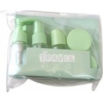 Textilomanie Cestovní sada lahviček na kosmetiku 7 v 1 TRAVEL Zelená – Zboží Dáma