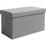 Ruhhy 25996 Taburet skládací látkový, 80 kg, 60 x 30 x 30 cm, tmavě šedá – Zboží Dáma