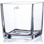 Nohel Garden Vázička CUBE strojní výroba skleněná 14x14x14cm MOM 6ks – Zboží Dáma