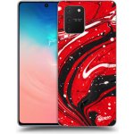 Pouzdro Picasee silikonové Samsung Galaxy S10 Lite - Red black čiré – Zboží Mobilmania