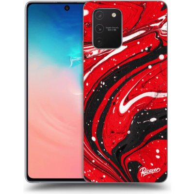 Pouzdro Picasee silikonové Samsung Galaxy S10 Lite - Red black čiré – Zboží Mobilmania