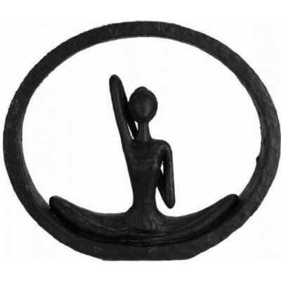 Home Styling Collection Figurka jóga výška 19,5 cm barva černá – Sleviste.cz