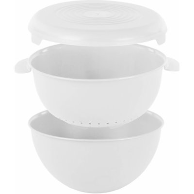 PRACTIC Miska s cedníkem a víkem, Ø 24 cm, bílá bílá – Zboží Dáma