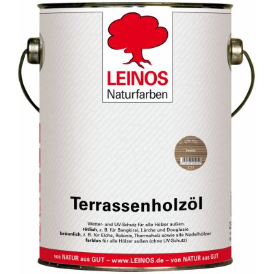 Leinos naturfarben Terasový olej 2,5 l bezbarvý – Zboží Mobilmania