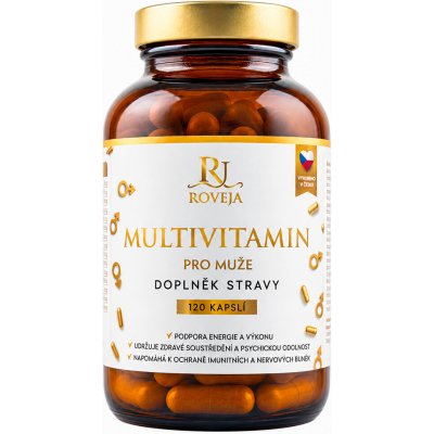 Roveja Multivitamin pro muže 120 kapslí, 35 účinných látek a adaptogeny – Hledejceny.cz