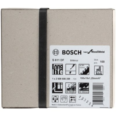 Bosch Accessories Pilový plátek do pily ocasky S 611 DF Heavy for Wood and Metal 2608656259 Délka 150 mm – Hledejceny.cz