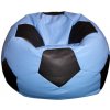 Sedací vak a pytel Fitmania Fotbalový míč XXL + podnožník vzor 16 modro černá