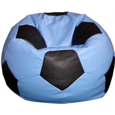 Fitmania Fotbalový míč XXL + podnožník vzor 16 modro černá – Zboží Mobilmania