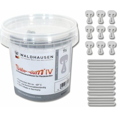 Waldhausen Bezpečnostní gumičky 18ks silver grey