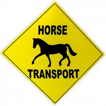 Cedule Horse Transport HORZE žlutá