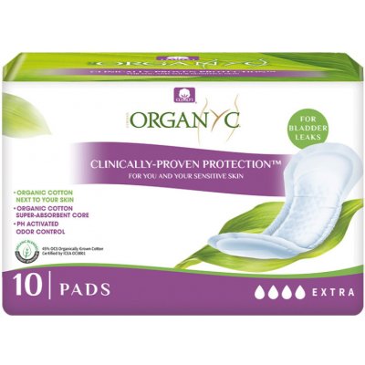 ORGANYC Extra inkontinenční vložky z bio bavlny 10 ks