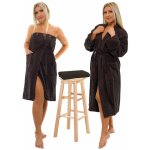 Interkontakt sada Black Chocolate: župan kapucí dámský saunový kilt osuška – Zbozi.Blesk.cz