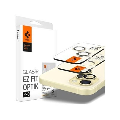 Spigen Glass tR EZ Fit Optik Pro 2 Pack, yellow - iPhone 15/15 Plus/14/14 Plus AGL07168 – Zboží Mobilmania