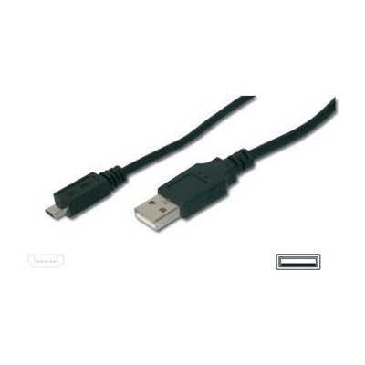 igitus AK-300110-010-S USB 2.0, USB A samec na USB micro B samec, 2x stíněný, Měď, 1m – Zboží Mobilmania