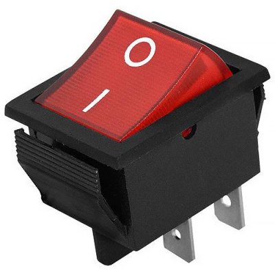 Vypínač kolébkový 12V/35A ON-OFF červený MK621 (30x22mm) – Sleviste.cz