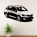Wrapino vinylová samolepka na zeď Škoda Fabia kombi, rozměry 100x60cm – Zboží Dáma