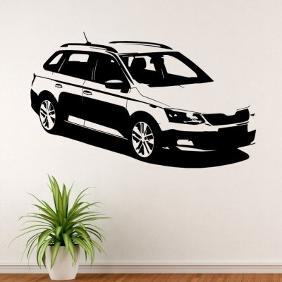 Wrapino vinylová samolepka na zeď Škoda Fabia kombi, rozměry 100x60cm – Zboží Dáma