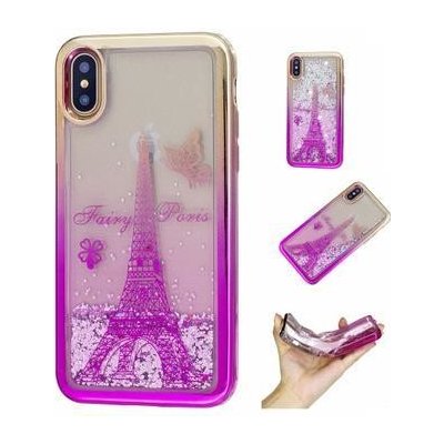Pouzdro Candy přesýpací gelové iPhone X - Eiffelova věž – Zboží Mobilmania