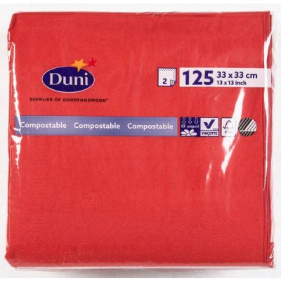 Duni ubrousky 33cm 2V červené 125ks – Zboží Dáma