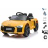 Beneo elektrické autíčko Audi R8 small 12V 24 GHz dálkové ovládání USB / SD Vstup odpružení 12V baterie měkké Eva kola 2 X motor original licence žlutá