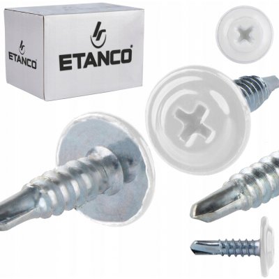 Samovrtné šrouby s podložkou 4,2x 16 mm RAL 9010 250 ks Etanco GM-B – Sleviste.cz