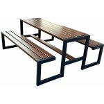 Ratanland zahradní nábytek dřevěný, piknikový set Modern ořech Ratan – Hledejceny.cz