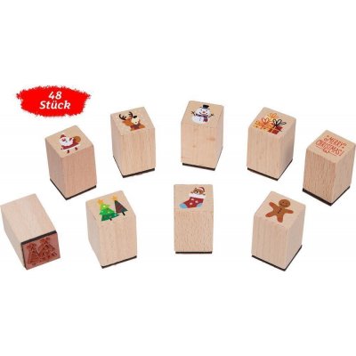 GOKI Dřevěná razítka s vánočním motivem – Zboží Mobilmania