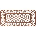 ESSCHERT DESIGN BEST FOR BOOTS litinová hranatá s ornamenty červeno-hnědá 66,5 x 42 cm – Hledejceny.cz