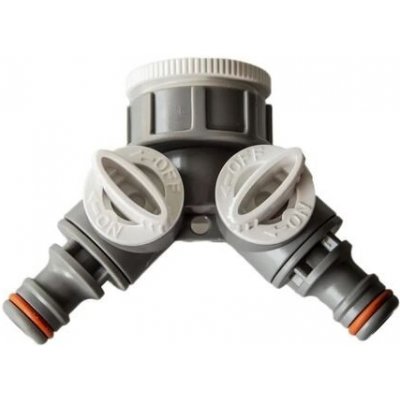 rozdvojka s ventilem pro 2 rychlospojky 1" + 3/4" WHITE LINE WL-2222 – Sleviste.cz