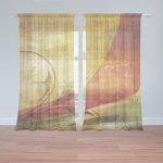 Sablio Záclony Retro motiv: 2ks 150x250cm – Hledejceny.cz