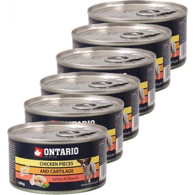 Ontario Junior Chicken Pieces + Cartilage 6 x 200 g – Hledejceny.cz